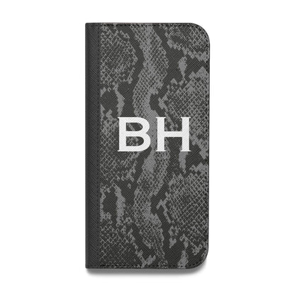 Personalised Snakeskin Vegan Leather Flip Samsung Case