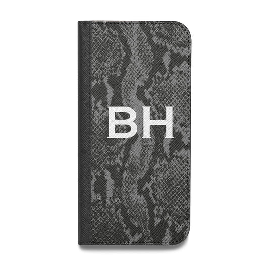 Personalised Snakeskin Vegan Leather Flip Samsung Case