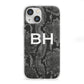 Personalised Snakeskin iPhone 13 Mini Clear Bumper Case