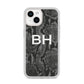 Personalised Snakeskin iPhone 14 Clear Tough Case Starlight