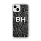 Personalised Snakeskin iPhone 14 Plus Glitter Tough Case Starlight