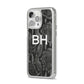 Personalised Snakeskin iPhone 14 Pro Max Clear Tough Case Silver Angled Image