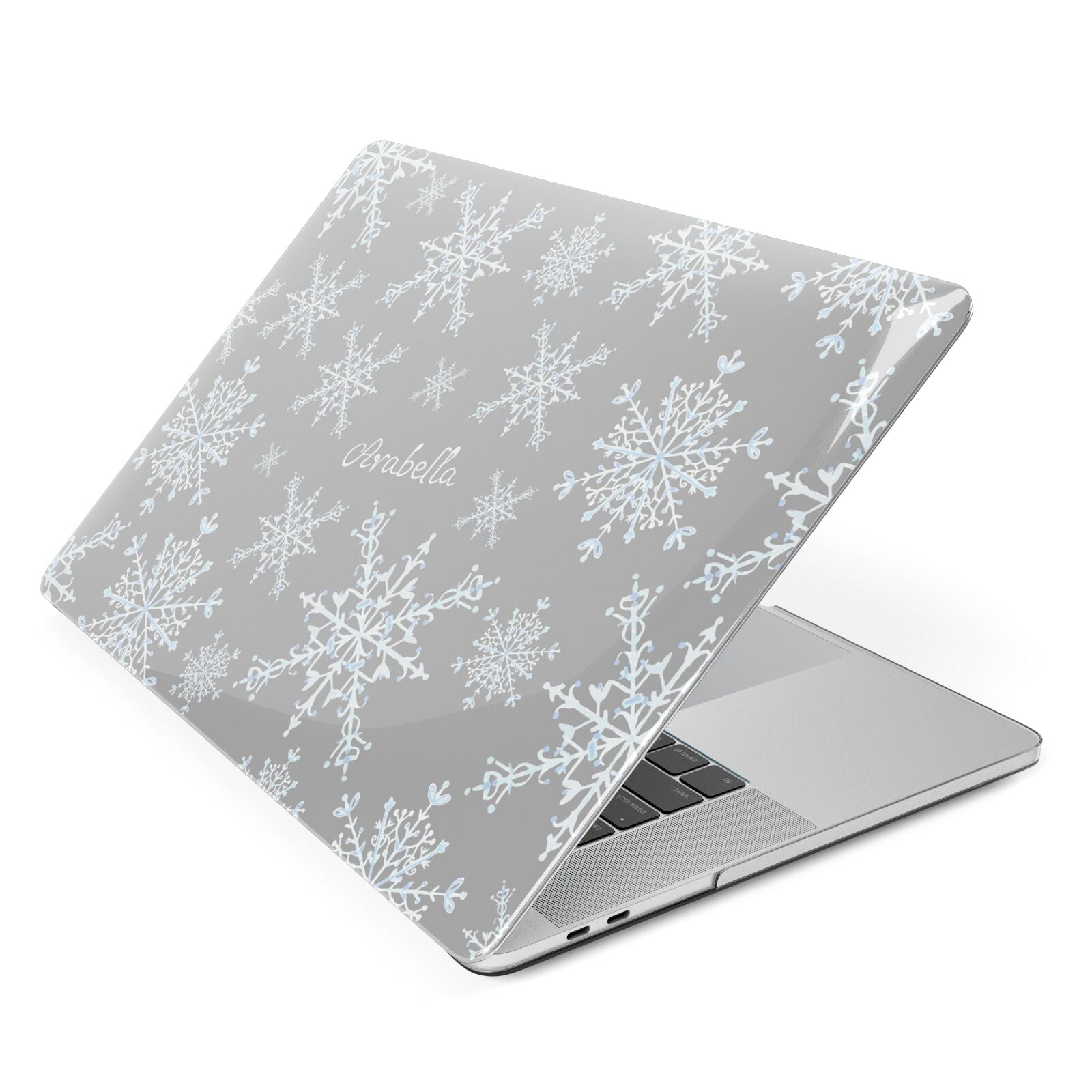 Personalised Snowflake Apple MacBook Case Side View