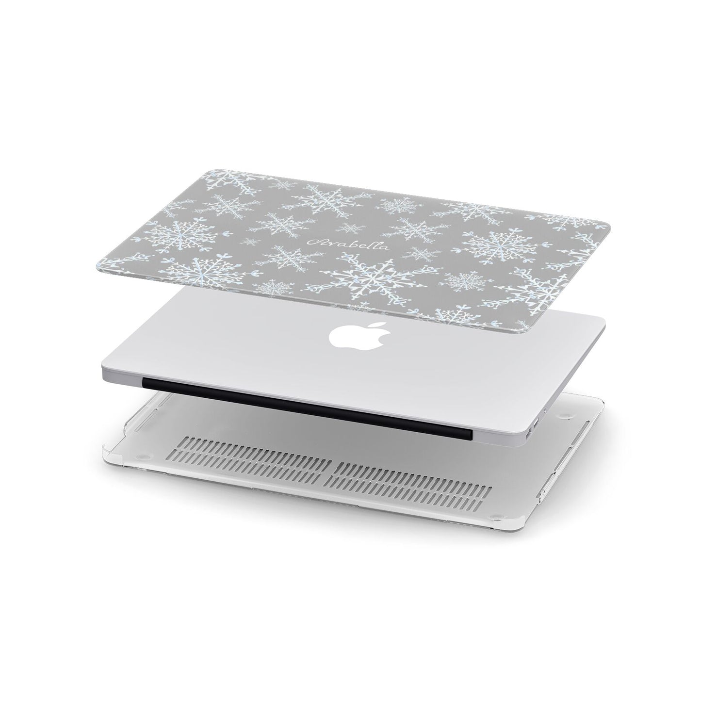 Personalised Snowflake Apple MacBook Case in Detail