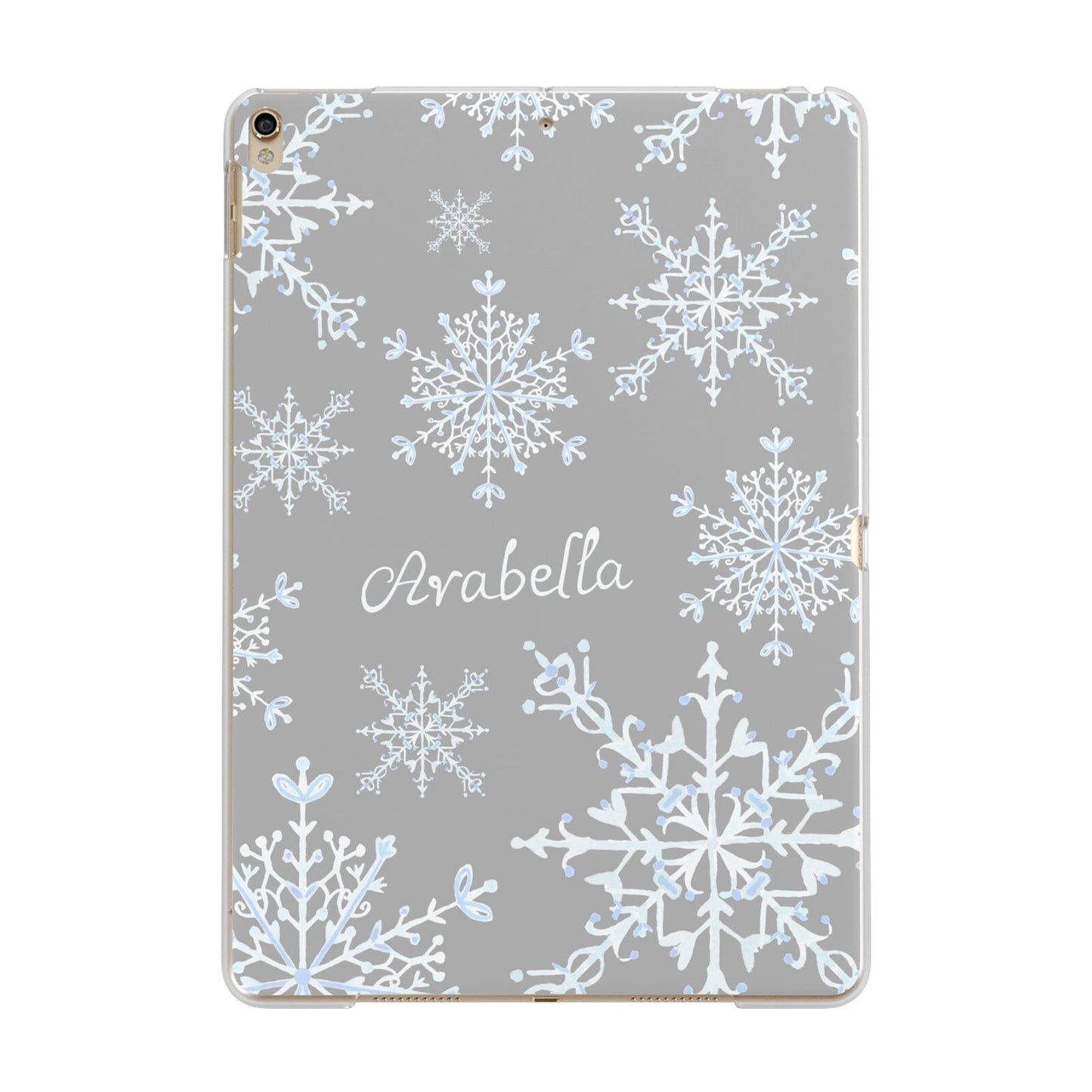 Personalised Snowflake Apple iPad Gold Case
