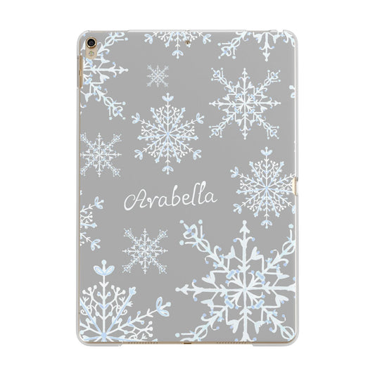 Personalised Snowflake Apple iPad Gold Case