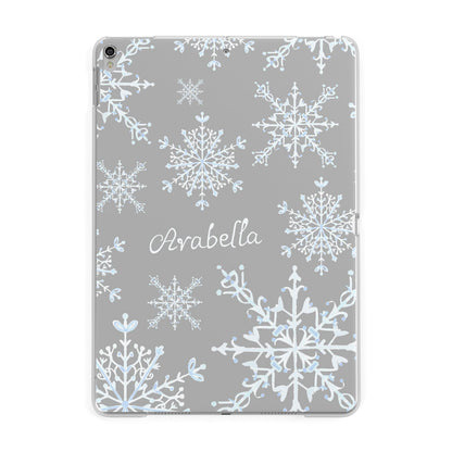 Personalised Snowflake Apple iPad Silver Case