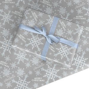 Personalisiertes Schneeflocken-Geschenkpapier