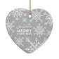 Personalised Snowflake Heart Decoration Back Image