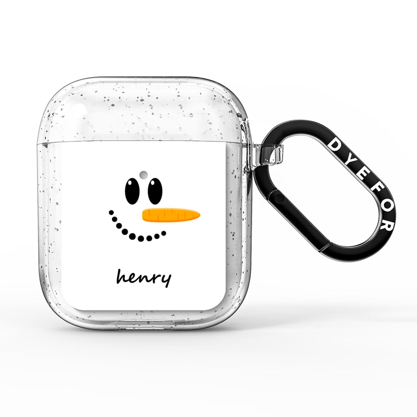 Personalised Snowman AirPods Glitter Case