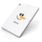 Personalised Snowman Apple iPad Case on Grey iPad Side View