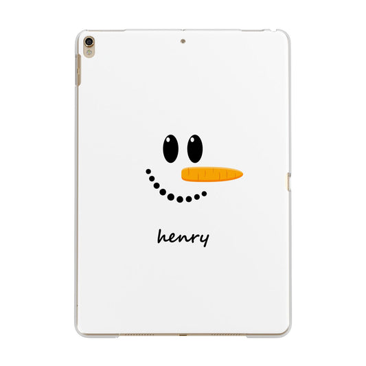 Personalised Snowman Apple iPad Gold Case