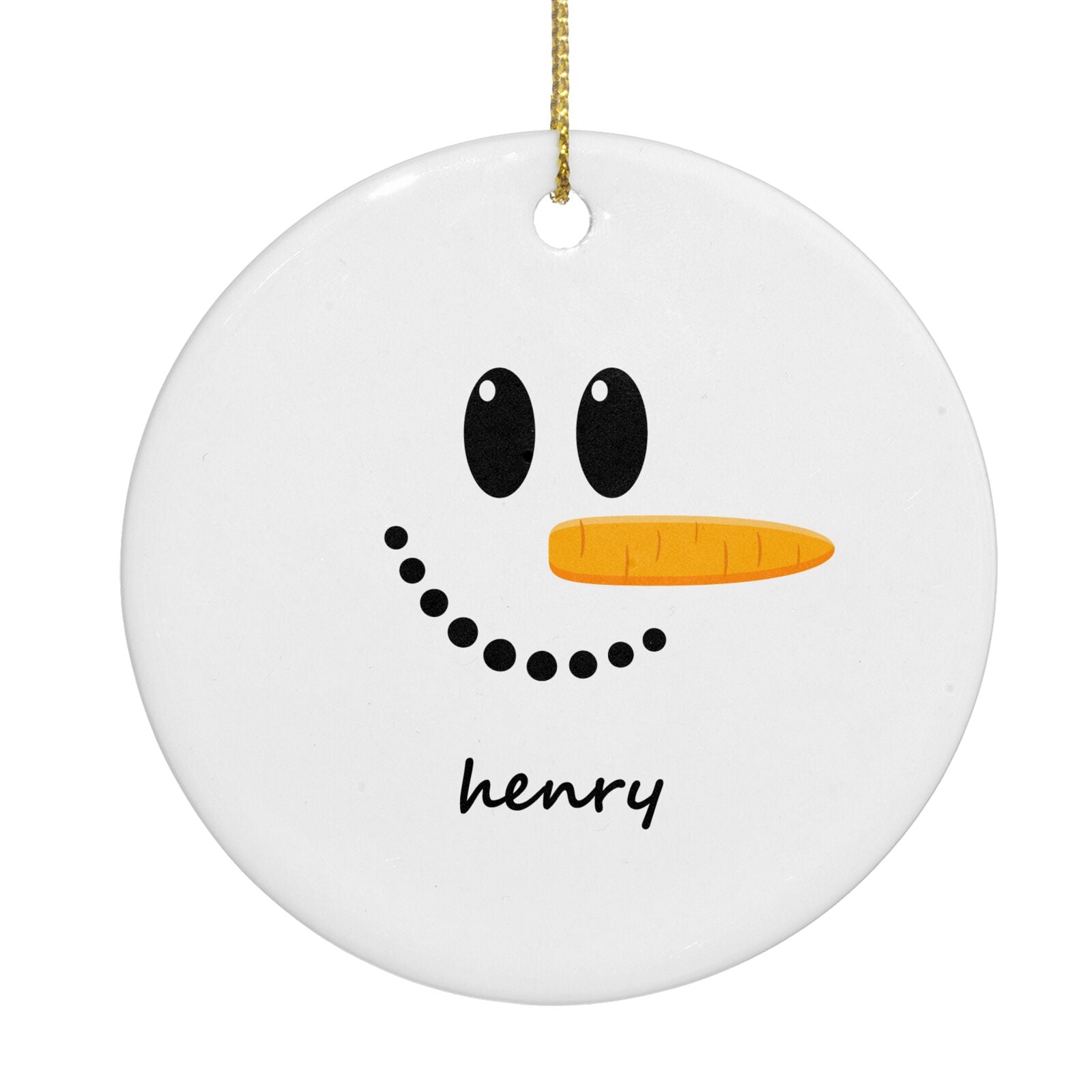 Personalised Snowman Circle Decoration