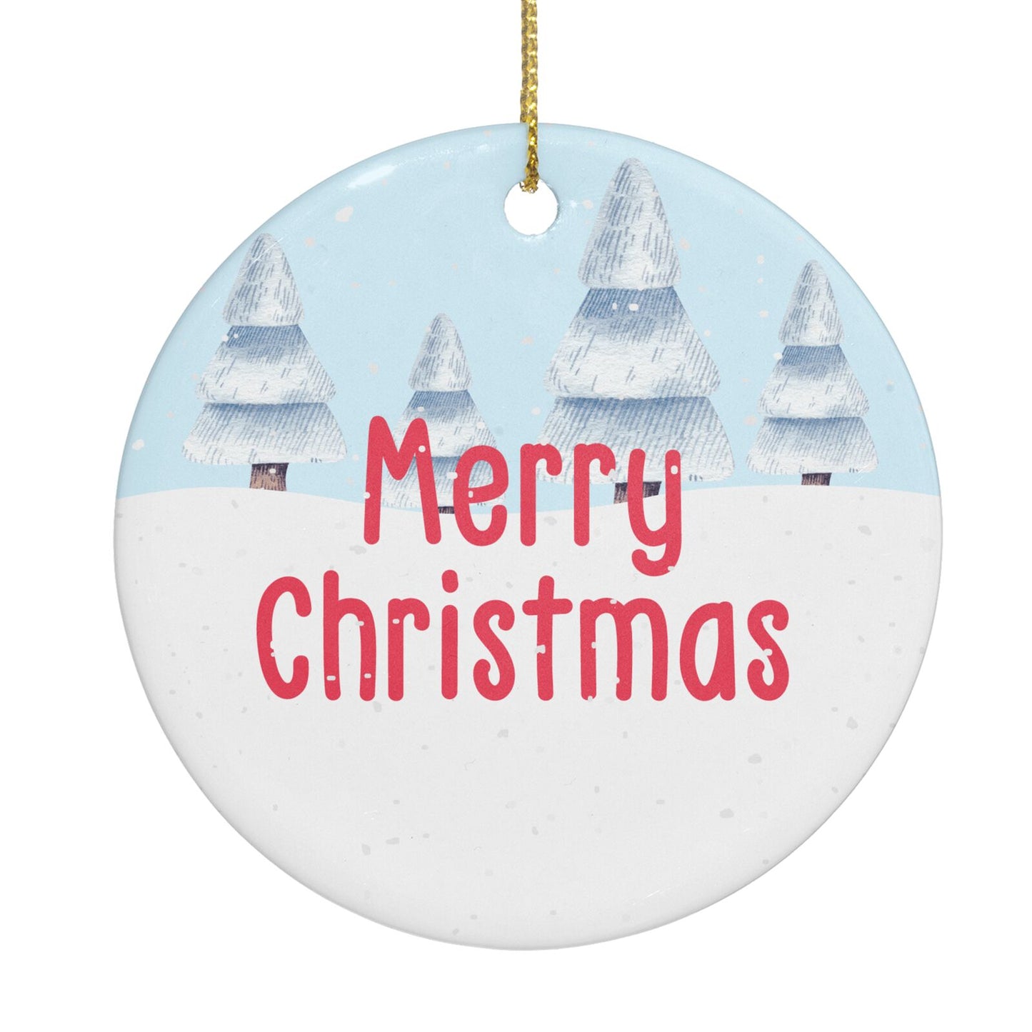 Personalised Snowman Family Circle Decoration Back Image