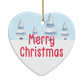 Personalised Snowman Family Heart Decoration Back Image