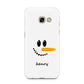 Personalised Snowman Samsung Galaxy A3 2017 Case on gold phone