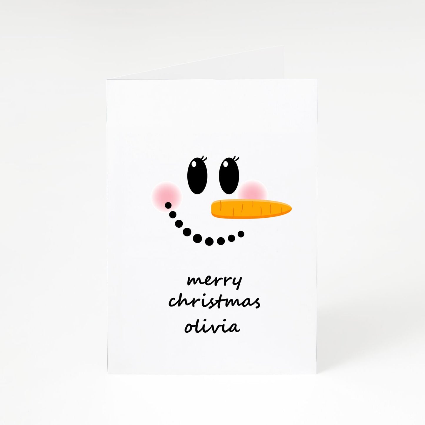 Personalised Snowwoman A5 Greetings Card