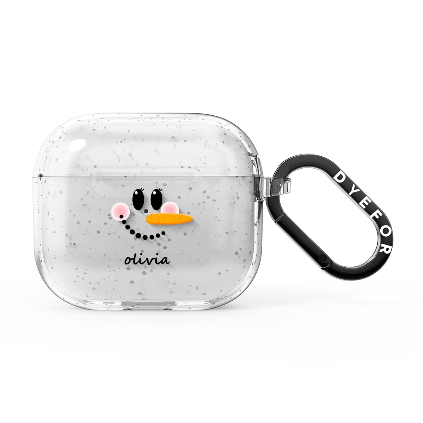 Personalised Snowwoman AirPods Glitter Case 3rd Gen