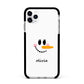 Personalised Snowwoman Apple iPhone 11 Pro Max in Silver with Black Impact Case