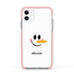 Personalised Snowwoman Apple iPhone 11 in White with Pink Impact Case