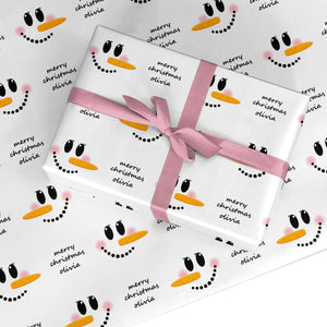 Personalised Snowwoman Wrapping Paper