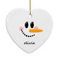Personalised Snowwoman Heart Decoration