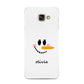 Personalised Snowwoman Samsung Galaxy A3 2016 Case on gold phone