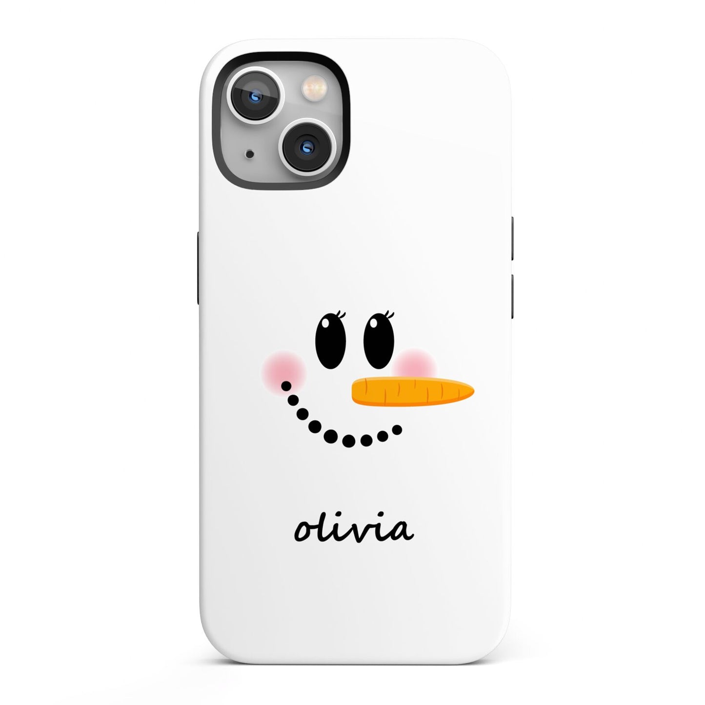 Personalised Snowwoman iPhone 13 Full Wrap 3D Tough Case
