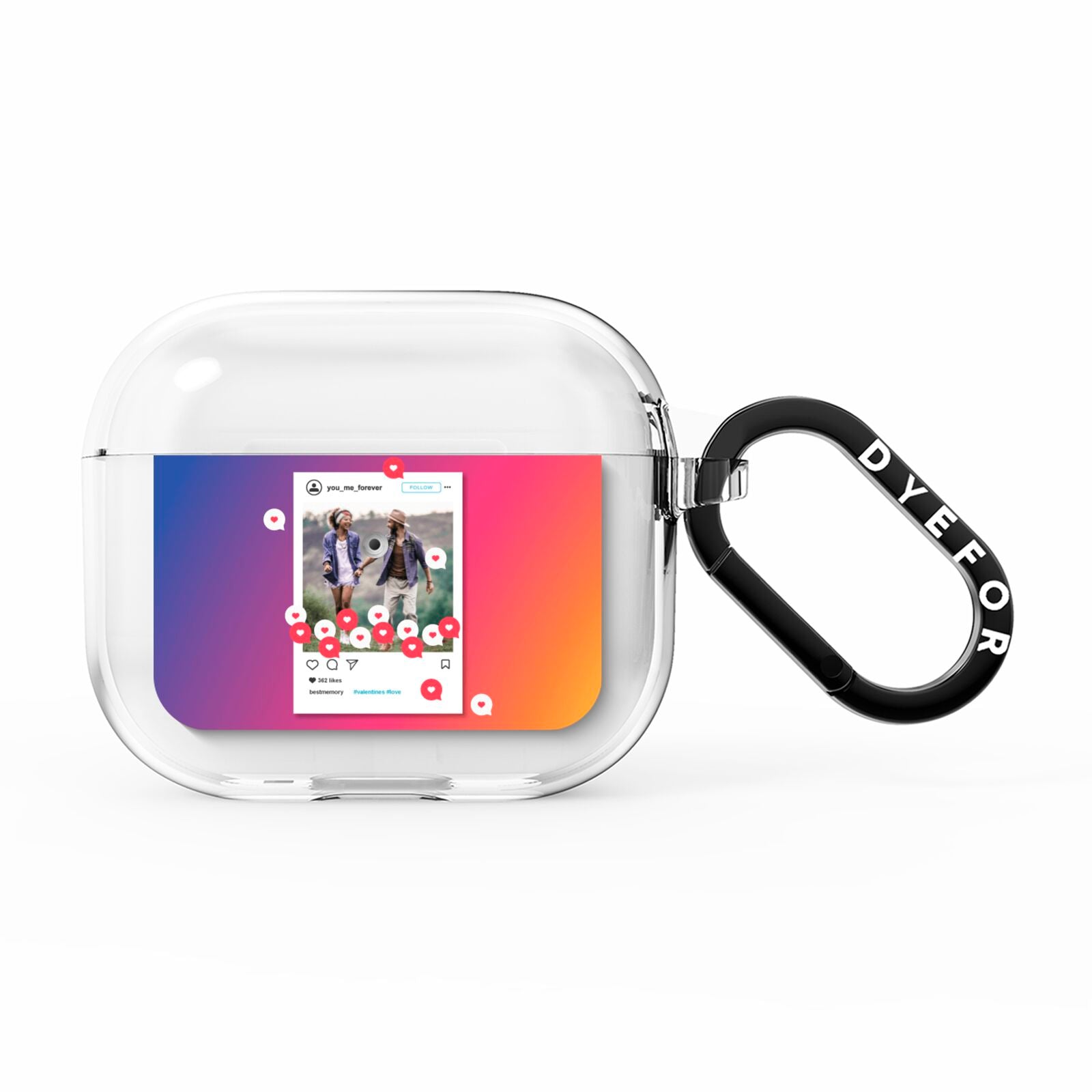 Personalised Social Media Photo AirPods Clear Case 3rd Gen