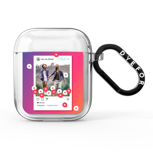 Personalised Social Media Photo AirPods Clear Case