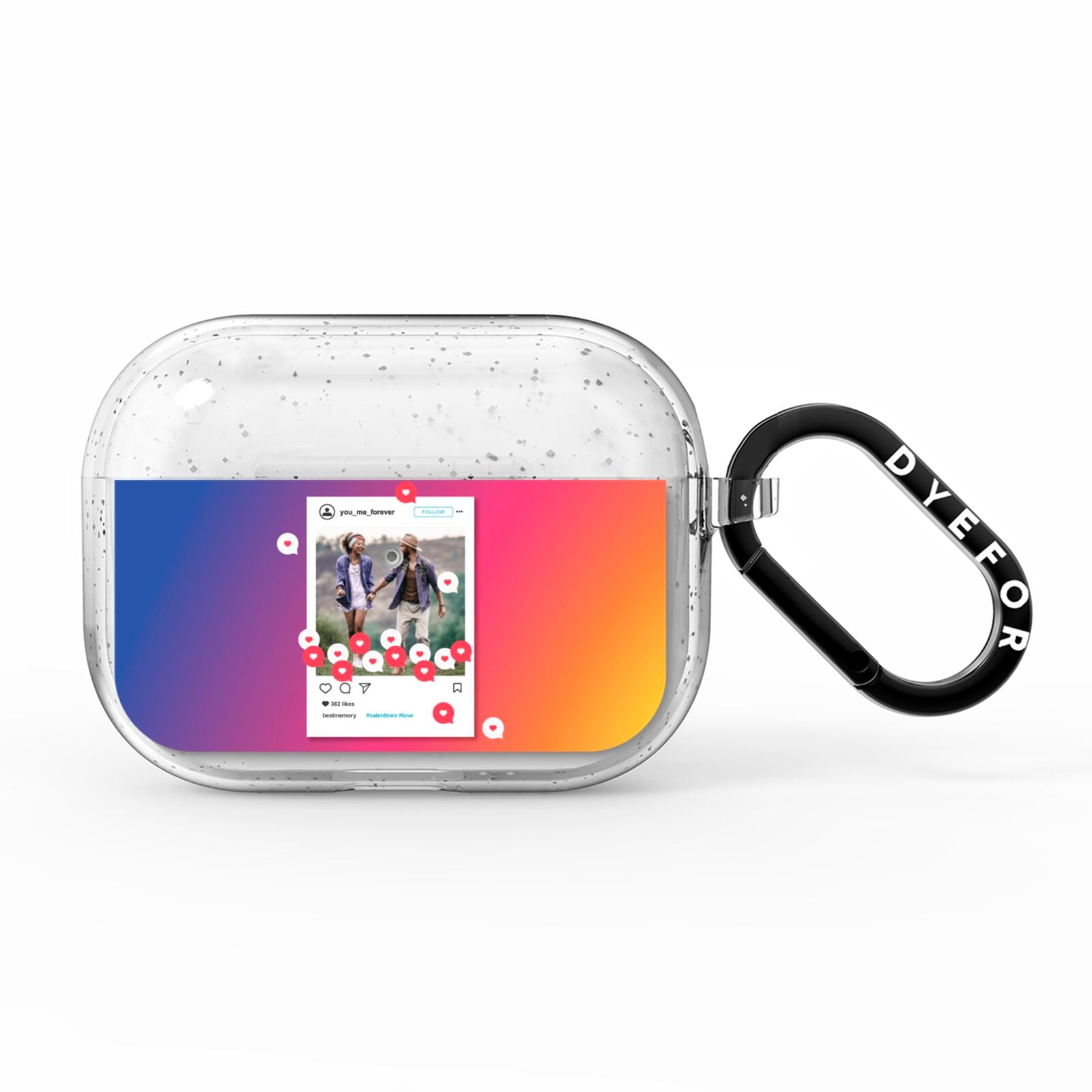 Personalised Social Media Photo AirPods Pro Glitter Case