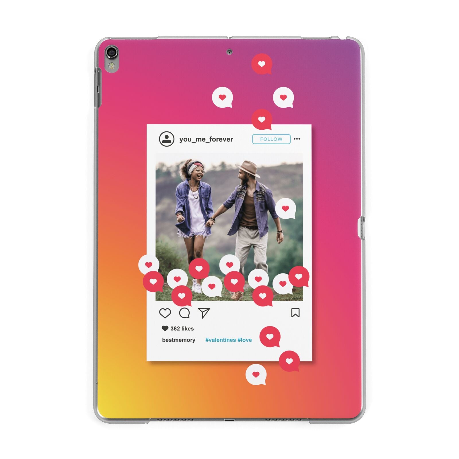 Personalised Social Media Photo Apple iPad Grey Case