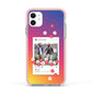 Personalised Social Media Photo Apple iPhone 11 in White with Pink Impact Case