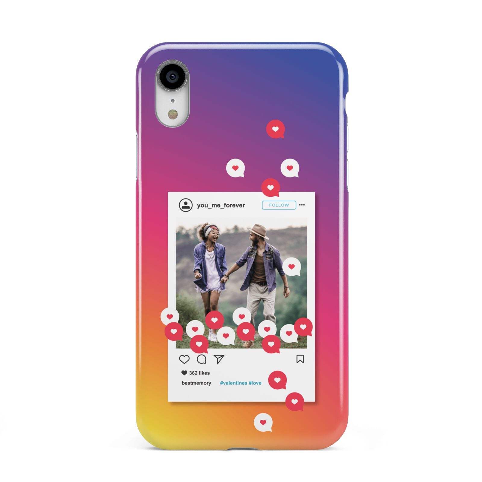 Personalised Social Media Photo Apple iPhone XR White 3D Tough Case