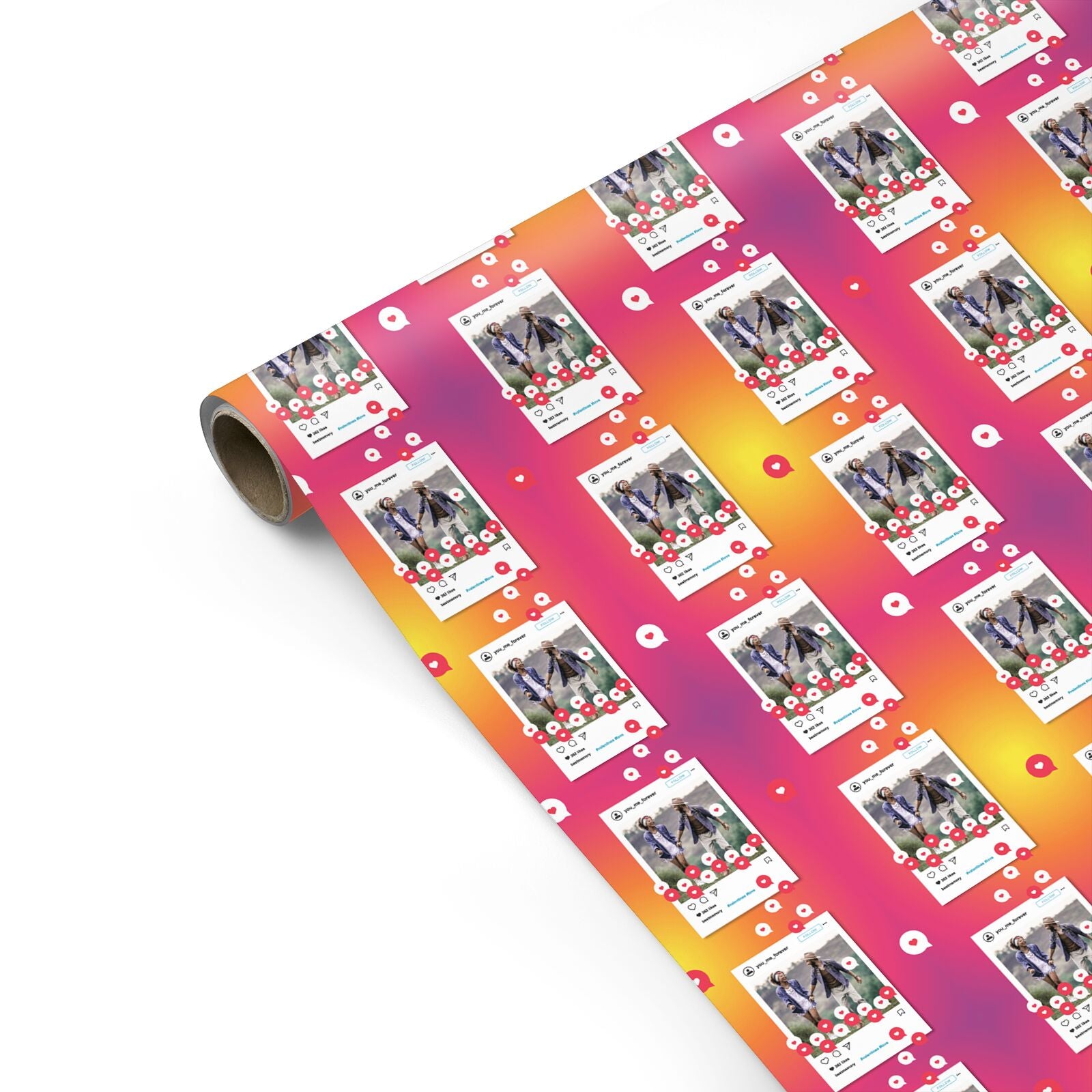 Personalised Social Media Photo Personalised Gift Wrap