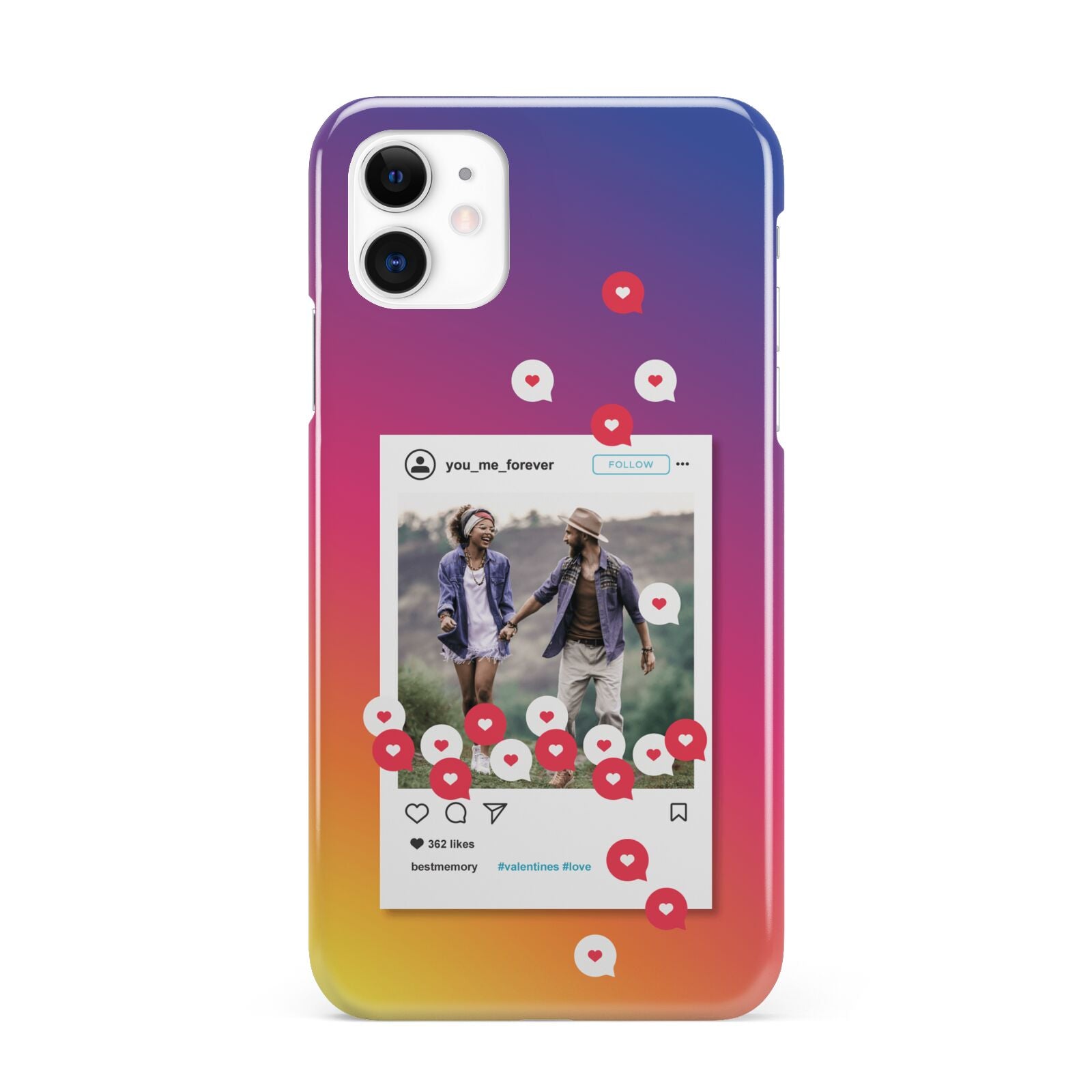 Personalised Social Media Photo iPhone 11 3D Snap Case