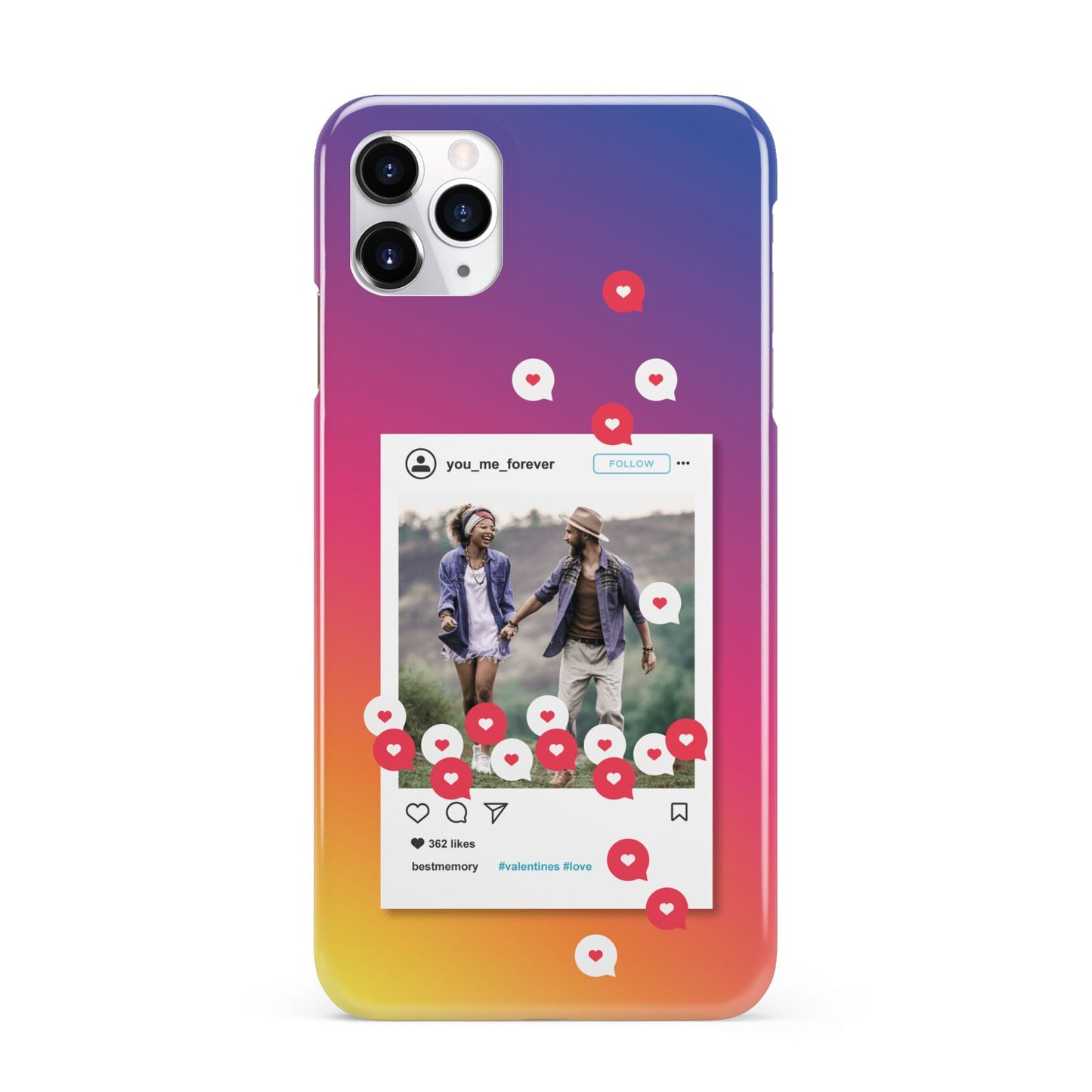 Personalised Social Media Photo iPhone 11 Pro Max 3D Snap Case