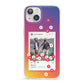 Personalised Social Media Photo iPhone 13 Clear Bumper Case