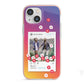 Personalised Social Media Photo iPhone 13 Mini TPU Impact Case with Pink Edges