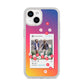 Personalised Social Media Photo iPhone 14 Glitter Tough Case Starlight