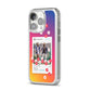 Personalised Social Media Photo iPhone 14 Pro Clear Tough Case Silver Angled Image