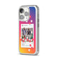 Personalised Social Media Photo iPhone 14 Pro Clear Tough Case Silver Angled Image