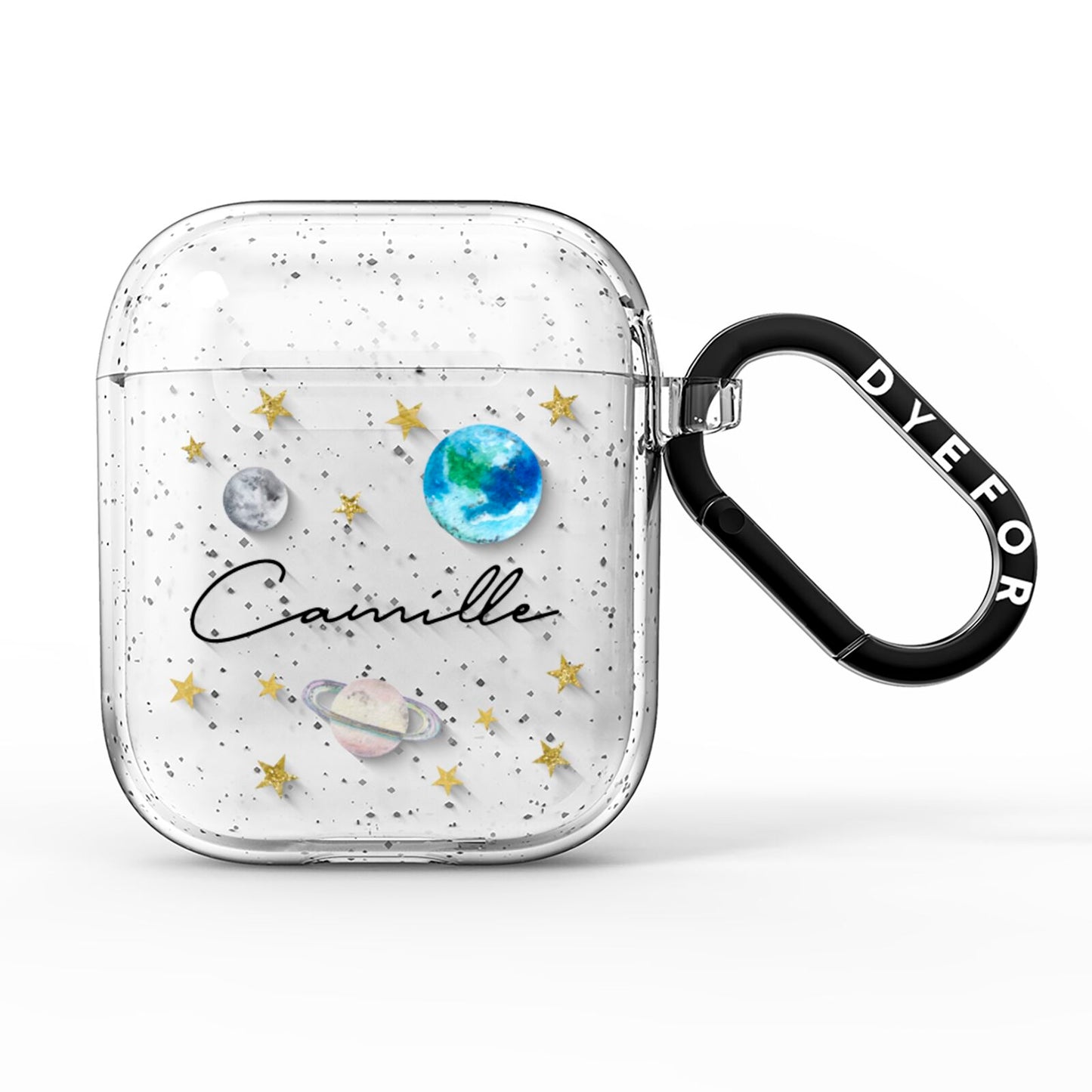 Personalised Solar System AirPods Glitter Case