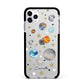 Personalised Solar System Apple iPhone 11 Pro Max in Silver with Black Impact Case