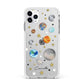 Personalised Solar System Apple iPhone 11 Pro Max in Silver with White Impact Case