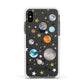 Personalised Solar System Apple iPhone Xs Impact Case White Edge on Black Phone