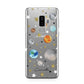 Personalised Solar System Samsung Galaxy S9 Plus Case on Silver phone
