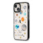 Personalised Solar System iPhone 13 Black Impact Case Side Angle on Silver phone