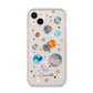Personalised Solar System iPhone 14 Plus Clear Tough Case Starlight