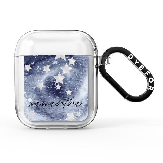 Personalised Space AirPods Clear Case